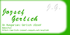 jozsef gerlich business card